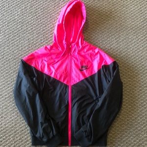 Nike Sportswear Grey and Pink Rainjacket
